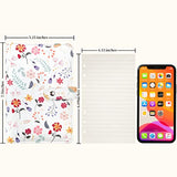 YoeeJob A6 Refillable Notebook, 6 Ring Binder Travel Diary, Journal Notebook with 160 Pages Paper for Writing(White)