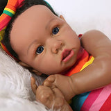 ZIQUE Reborn Baby Doll Black,22 Inch Lifelike African American Realistic Reborn Doll Girl That Look Real
