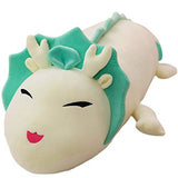 Giant Dragon Plush Long Soft Hugging Pillow, Anime Cute Stuffed White Dragon Toy Plushie Neck Pillow Back Cushion Decor, 35.4/43.3/51.2Inch