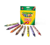 Crayons Jumbo 8ct Peggable Tuck Box [Set of 6] Bundle with Box of Neon Crayons