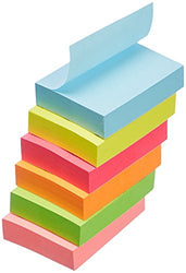 AmazonBasics Sticky Notes - 1 3/8" x 1 7/8", Assorted Colors, 18-Pack