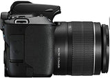 Canon EOS 250D (Rebel SL3) DSLR Camera with 18-55mm f/3.5-5.6 Zoom Lens + 32GB Card, Tripod, Case, and More (18pc Bundle) DSLR