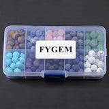 FYGEM Natural Stone Beads 300pcs Mixed 6MM Round Genuine Real Beading Loose Gemstone Hole Size 1mm DIY Charm Smooth Beads for Bracelet Necklace Earrings Jewelry Making (Matte Stones Mix 300pcs, 6MM)