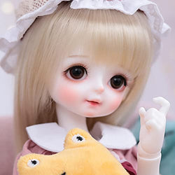 ZDD Cute Angel 1/6 BJD Dolls Full Set 28.5cm 11.22" Ball Jointed Dolls Toy Action Figure + Makeup + Accessory Gift, Handmade, Advanced Resin