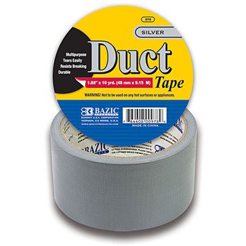 3 Pk. BAZIC Silver Duct Tape. Heavy Duty Duct Tape for Crafts and Home (1.88" X 10 Yard)