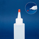 Pandahall Elite 1oz 4oz 6oz 15 Pack Plastic Squeeze Bottles with Red Tip Caps for Crafts, Art, Glue, Multi Purpose