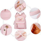 Cutest Cartoon Toddler Sequin Bow Mouse Ears Bag Mini Travelling School Shoulder Backpack for Teen Little Girl Women (pink)