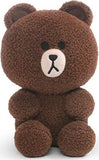 GUND Line Friends Brown Seated Plush Stuffed Animal Bear, Brown, 7"