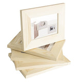 Unfinished Solid Wood Photo Picture Frames 5x7 Inch Ready To Paint for DIY Projects Set of 5