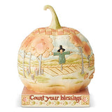 Enesco Jim Shore Heartwood Creek Autumn Pumpkin with Scene Figurine, 7.3 Inch, Multicolor,6004322