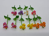 10 Pieces Miniature Phalanopsis Orchid Flower clay Dollhouse Fairy Garden Mini Plant Trees Artificial Flower Tiny Orchid #15