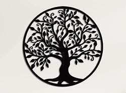 DEKADRON Metal Wall Art - Tree of Life - Family Tree - 3D Wall Silhouette Metal Wall Decor Home Office Decoration Bedroom Living Room Decor Sculpture (28" W x 30" H/71x76cm)
