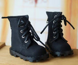 Black Synthetic Leather Short Boots boy Shoes for 1/6 bjd Doll Blyth 12 inch Doll