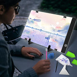 STORTOP LED Light Pad for Diamond Painting, USB Powered Light Board Kit, Adjustable Brightness with Detachable Stand and Clips (A4+Tools)