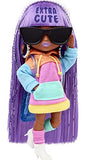 Barbie Extra Minis Doll #7 (5.5 in) Wearing Color-Block Hoodie Dress & Boots, with Doll Stand & Accessories, Toy for Kids Ages 3 Years Old & Up