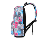 Wadirum Girl Casual Laptop Backpack Lightweight Bookbag for Women Cat