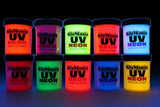 UV Neon Black Light fluorescent acrylic paint 10 assorted super bright poster wall art craft colors