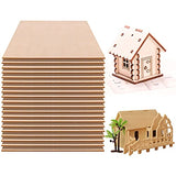 Fabbay 20 Pieces Basswood Sheets Thin Wood Sheets Craft Wood Board Unfinished Plywood for Craft DIY Wooden Plate Model Wooden House Aircraft Ship Boat School Projects (12 x 10 x 1/8 Inches)