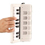 Mugig Keyboard Accordion, 17 Key Keyboard Piano with 8 Bass Button, include Air Valve, Adjustable Shoulder Strap, Kid Instrument for Early Childhood Development (White)