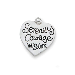 Bulk Buy: Darice DIY Crafts Charm Serenity, Courage, and Wisdom Silver Plated 24 x 25mm (3-Pack)