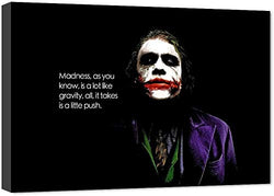 WeiYang Wall Art Canvas Painting Pictures Classic Movie Film Comic Pictures The Joker Heath Ledger Posters Prints Artwork Home Living Room Decor Modern Gifts for Boys Girls - 24" Wx36 H