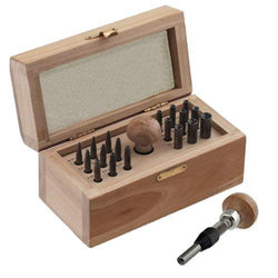 Professional Jeweler's 18pc Bezel Jewel Setting Punch Set 0.75 to 7.75mm