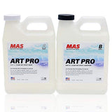 MAS Art Pro Epoxy Resin & Hardener | Two Part Art Resin Features UV Inhibition, Longer Working Time, Special Formulation for Resin Art | Professional Grade Crystal Clear Epoxy Resin (2 Quart)