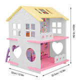 Dollhouse Kit Miniature DIY Kid Assemble Doll House Children Educational Toys Above 3 Years Old (Dollhouse)