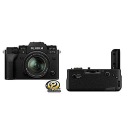 Fujfilm X-T4 Mirrorless Digital Camera XF18-55mm Lens Kit - Black + Fujifilm VG-XT4 Vertical Battery Grip