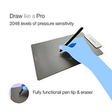 Artisul Pencil Medium Sketchpad - Digital Graphics Tablet and Pen (Metallic Grey)