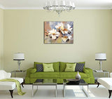 Flower wall Art for Living Room murals Painted Flower are Wrapped in Abstract Oil Painting Artwork on The Canvas Gallery, Used for Home Bedroom Decor 16"x24"