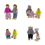 Dollhouse People, Dolls Family of 7 Poseable Wooden Doll