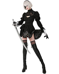 miccostumes Women's No 2 Type B Cosplay Costume Leotard Skirt with Hairband Leggings (1X/2X) Black