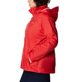 Columbia Women's Switchback III Adjustable Waterproof Rain Jacket, Bright Red, Medium