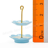 Odoria 1:12 Miniature 2-Tier Dessert Cake Stand Dollhouse Decoration Accessories, Blue
