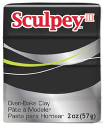 Polyform Sculpey III Polymer Clay, 2-Ounce, Black