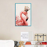 BENBO Pink Flamingo DIY 5D Diamond Painting Kit, 15.8x11.8In Full Drill Diamond Painting by Numbers Diamond Embroidery Kit Cross Stitch Rhinestone Embroidery Pictures Arts Craft for Home Decor