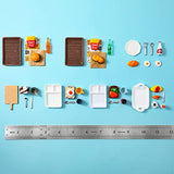 38 Pcs Miniature Food Toy Miniature Doll House Accessories Miniature Play Sets Small Doll Food Dollhouse Food, Hamburger Fries Soda Milk Juice Fast Food Set for Pretend Play Kitchen