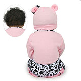 Reborn Baby Dolls 22 Inch Black Girl Dolls Weighted African Realistic Baby Dolls Lifelike Baby Reborn Dolls That Looks Real for Age 3+