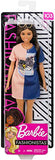 Barbie Fashionistas Doll, Tall with Long Dark Hair, Wearing T-Shirt Dress and Accessories, for 3 to 7 Year Olds