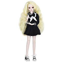 School Girl Alyssa 1/3 SD Doll 24" Jointed Gift BJD Doll +Makeup +Full Set Lovers' Gift
