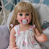 Anano Reborn Baby Dolls 22 Inch Realistic Newborn Baby Dolls Weighted Body Washable Reborn Toddler Dolls Girl Newborn Cute Baby Doll Real Life Baby Girl for Girl 3+ Years Old Preschool Activity