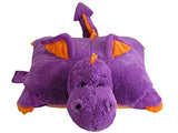 Purple Dragon Zoopurr Pets 19" Large, 2-in-1 Stuffed Animal and Pillow | Expandable Cushion |