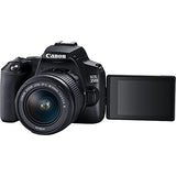 Canon EOS 250D DSLR Camera with 18-55mm Lens (Black) (3453C002) + Canon EOS Bag + Sandisk Ultra 64GB Card + Cleaning Set and More (International Model) (Renewed)