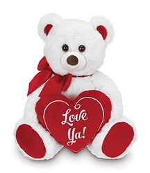 Bearington Beary Bigheart Plush Stuffed Animal Teddy Bear with Heart, 12 inches