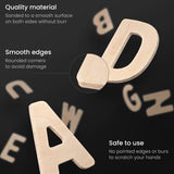 Arteza Wooden Letters and Numbers, 144 Unfinished Wood Pieces, 104 Letters, 40 Numbers, Poplar Plywood, Craft Supplies for Customizing Art Projects and DIY Gifts