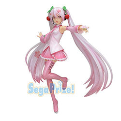 SEGA Hatsune Miku Super Premium Action Figure Sakura Miku Version 2, 9"