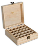 Plant Therapy Wooden Essential Oil Box - Holds 25 Bottles Size 5-15 mL