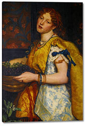 A Girl Carrying Grapes by Valentine Cameron Prinsep - 12" x 18" Gallery Wrap Giclee Canvas Print - Ready to Hang