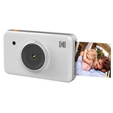 Kodak Mini Shot Instant Camera (White) All-In-Bundle + Paper (20 Sheets) + Deluxe Case + Photo